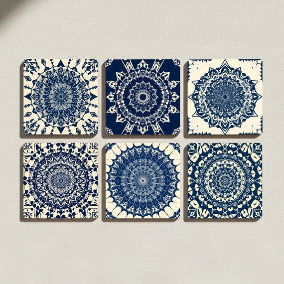 Diseño de mandala azul — vista 3