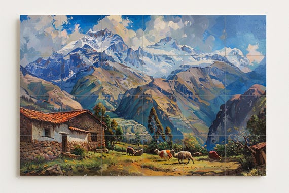 Mural de valle andino — vista 2