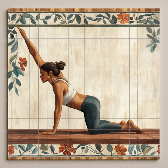 Mural cerámico de yoga — vista 3
