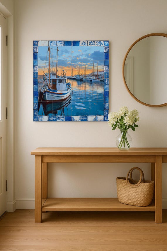 Mural cerámico del puerto pesquero de la Costa Brava — vista 2