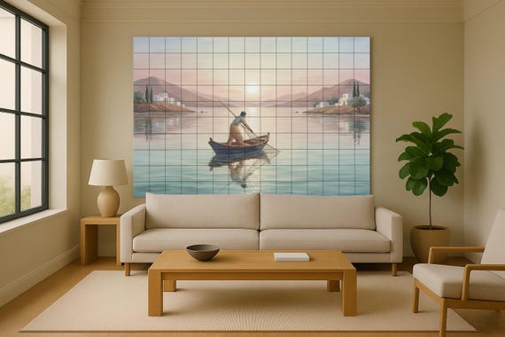 Pescador al amanecer — vista 2