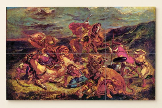 Mural de azulejos de Delacroix — vista 3