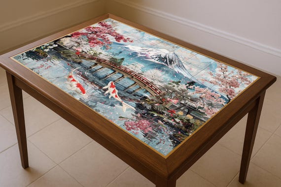 Mural de jardín japonés