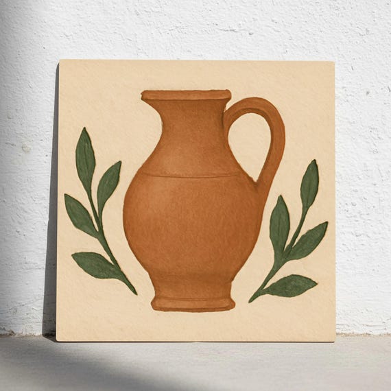Terracota Jug mediterráneo — vista 3
