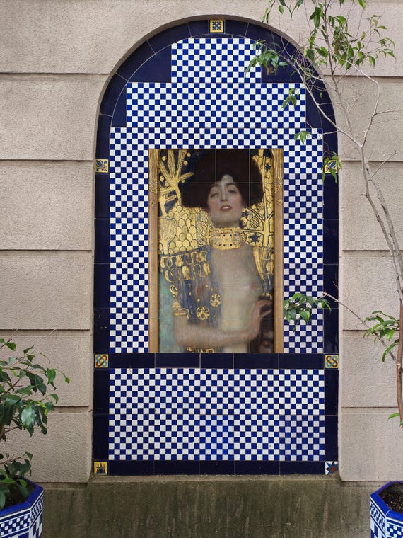 Mural de azulejos de cerámica Judith I