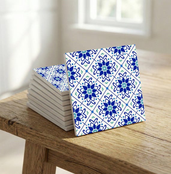 Santorini azul floral — vista 2
