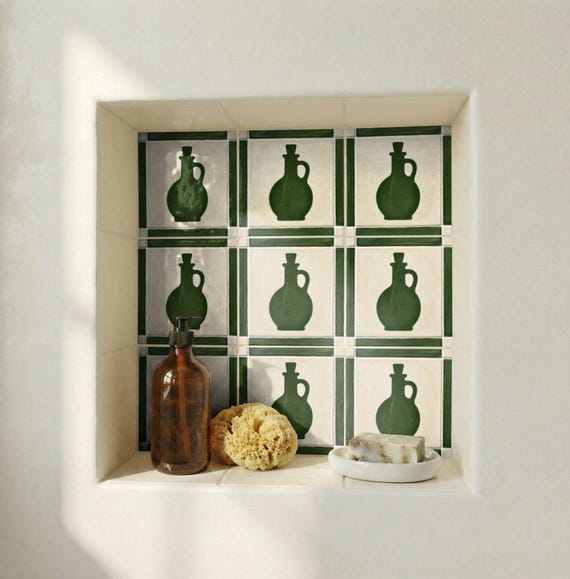 Verde olivo Oil Bottle