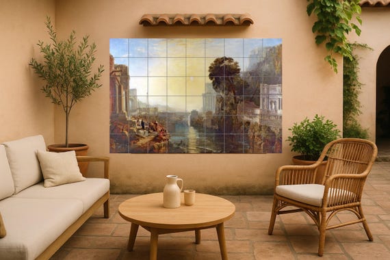 Mural de azulejos del edificio Dido en Cartago