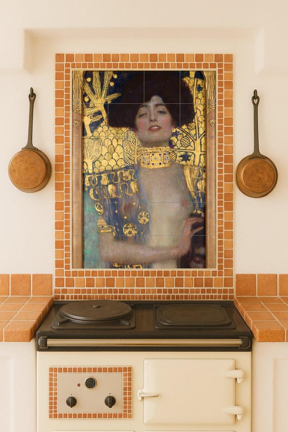 Mural de azulejos de cerámica Judith I — vista 2