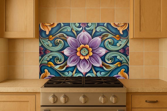 Mural de azulejos populares rusos