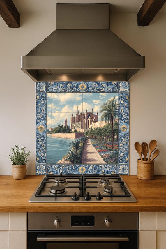 Mural de azulejos de la Catedral de Palma — vista 4