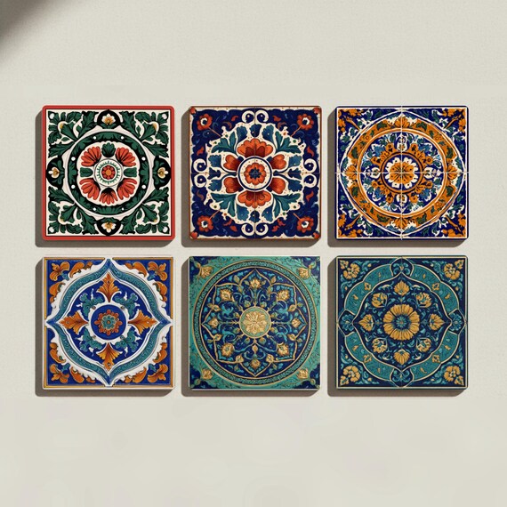 Mexican Talavera Ceramic Coaster Set — vista 3