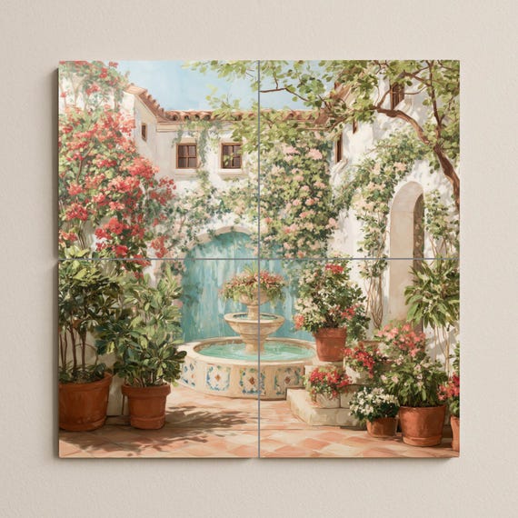 Mural de azulejos de patio español — vista 4