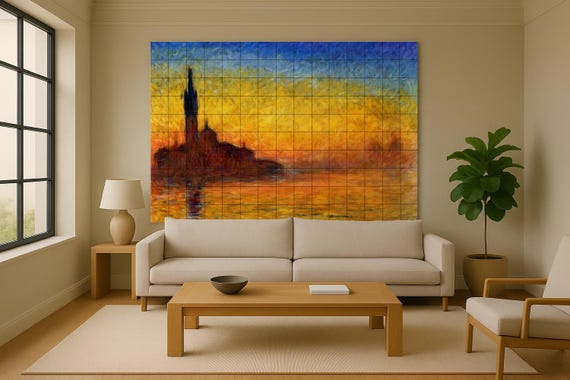 Mural de azulejos de cerámica "Venecia al atardecer" — vista 2