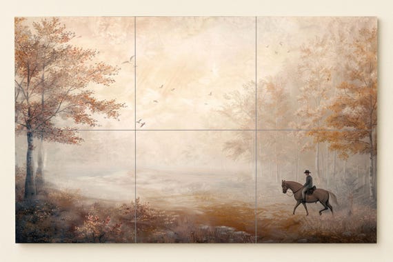 Mural de azulejos de jinete de los Apalaches — vista 2