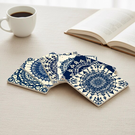 Diseño de mandala azul — vista 4