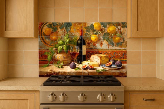Mural de cocina mediterránea — vista 4