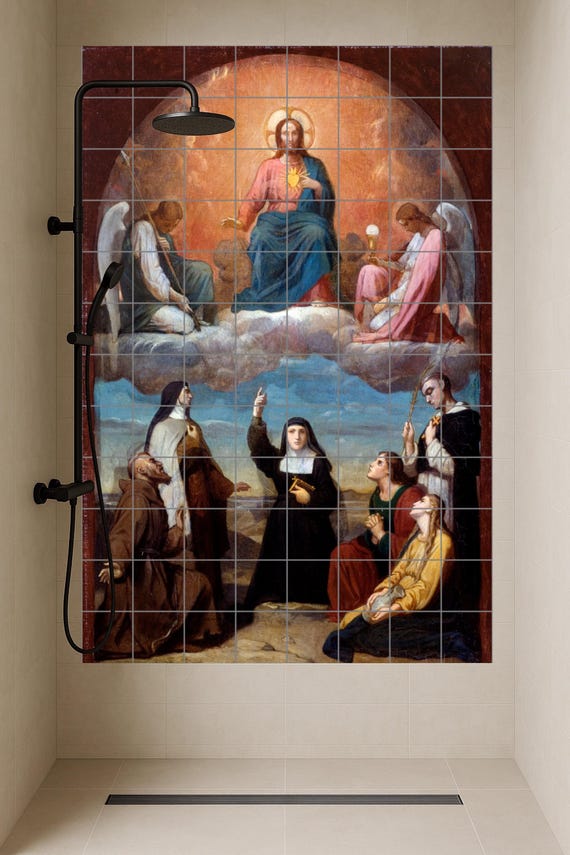 Sagrado Corazón de Jesús en Gloria — Mural cerámico de Cerámicas La Noria