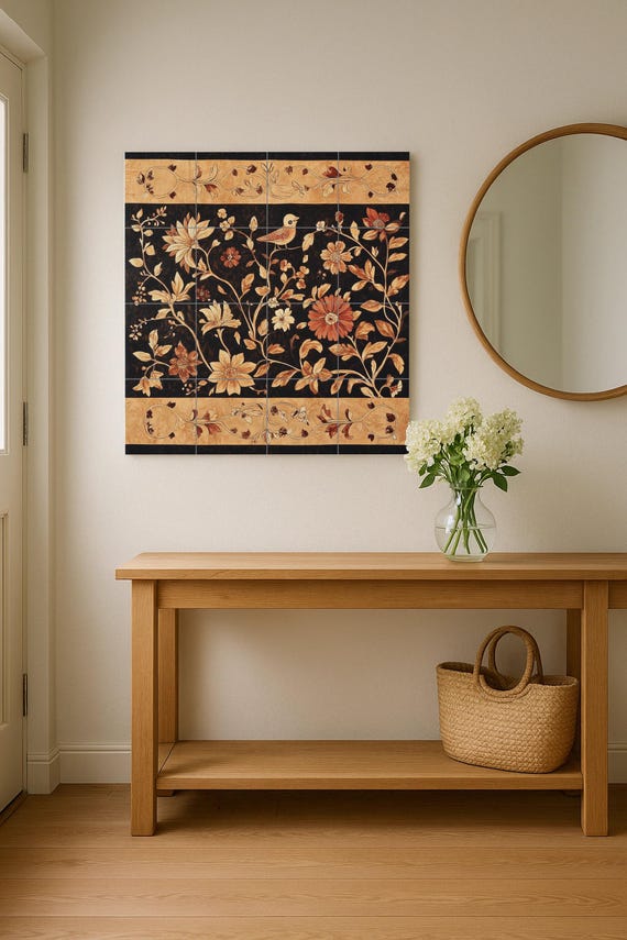 Mural cerámico batik indonesio — vista 2
