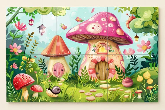 Mural de bosque encantado — vista 3