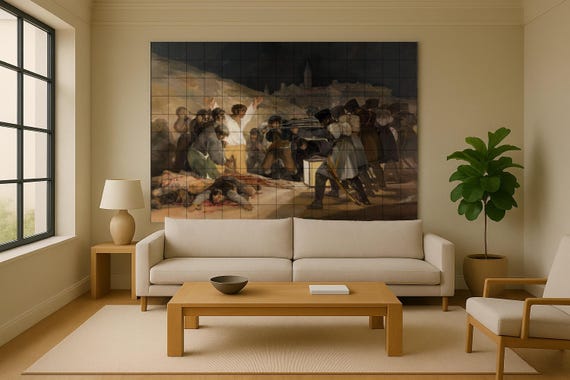 Mural de azulejos de cerámica del 3 de mayo de 1808
