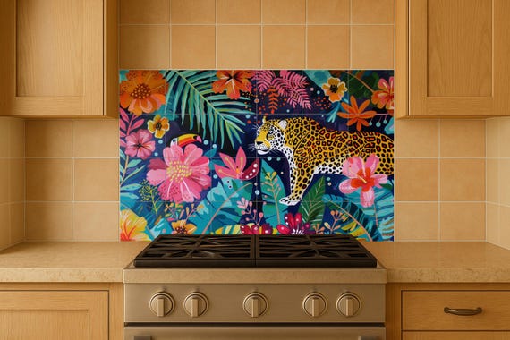 Mural de azulejos de la selva amazónica — vista 4