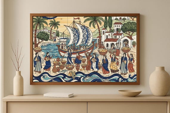 Festival de la Cosecha Mediterránea — Mural cerámico de Cerámicas La Noria