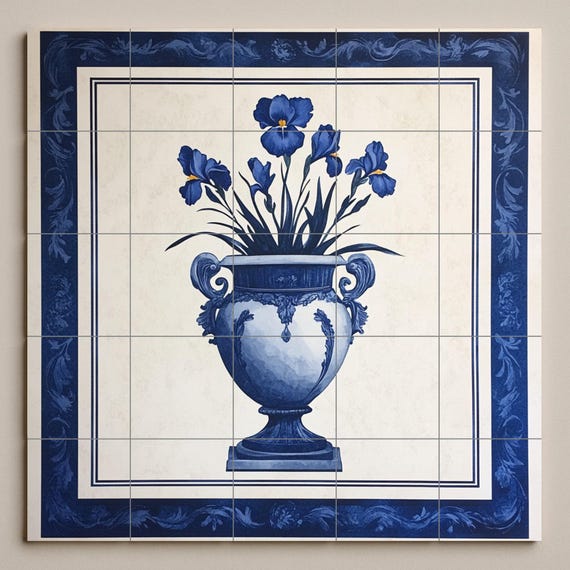 Mural cerámico Blue Iris — vista 3