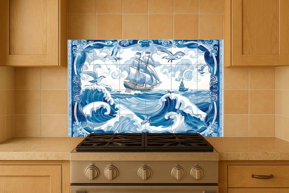 Mural del mar de Delft