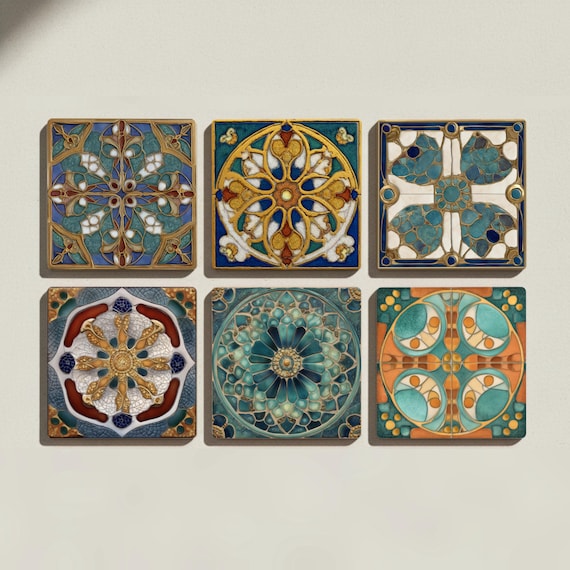 Gaudí Barcelona Ceramic Coaster Set — vista 3