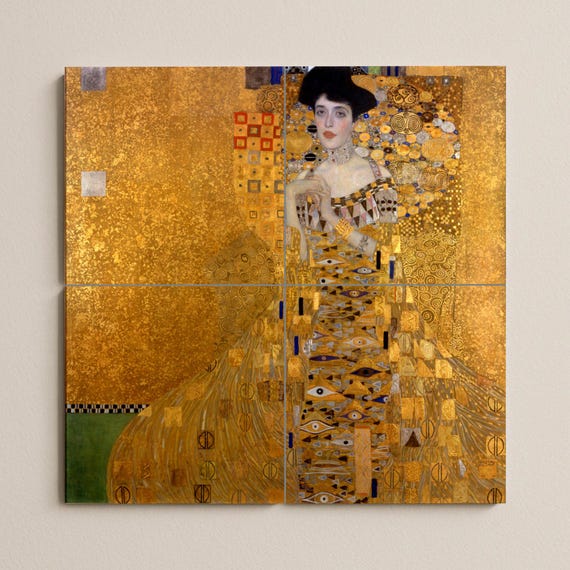 Retrato de Adele Bloch-Bauer I Mural de azulejos de cerámica — vista 3