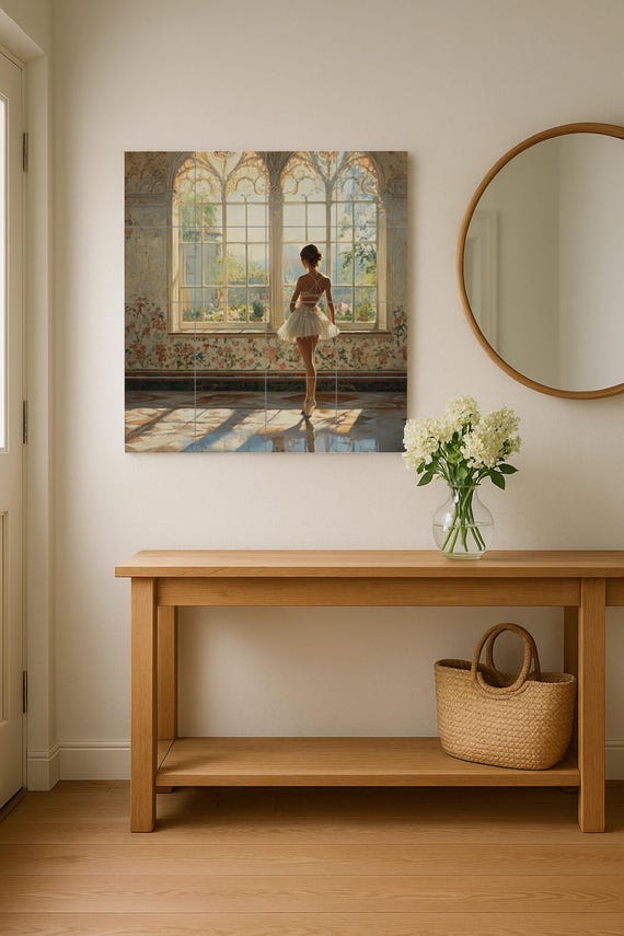 Mural cerámico de bailarina — vista 2