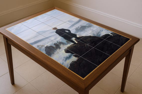 Mural de cerámica "El caminante sobre el mar de niebla" — vista 3