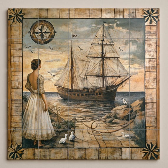 Mural cerámico marítimo — vista 3