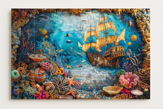 Mural de barco hundido — vista 2