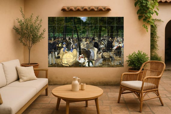 Mural de cerámica con música en las Tullerías