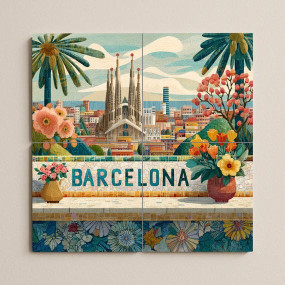 Mural de azulejos de Barcelona — vista 3