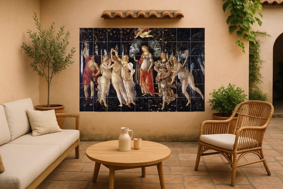 Mural de azulejos de cerámica Primavera