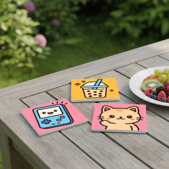 Kawaii / Posavasos con personajes pastel — vista 4