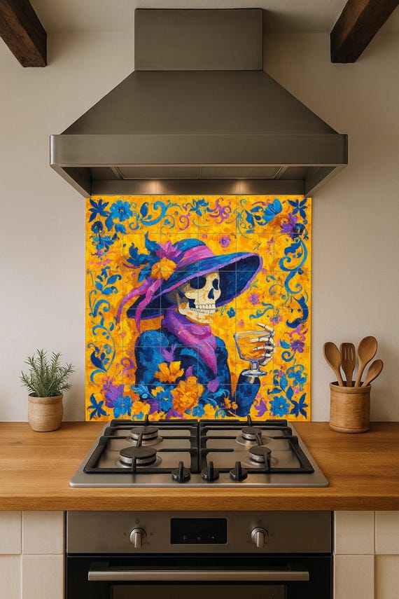 Mural de azulejos de La Catrina — vista 4