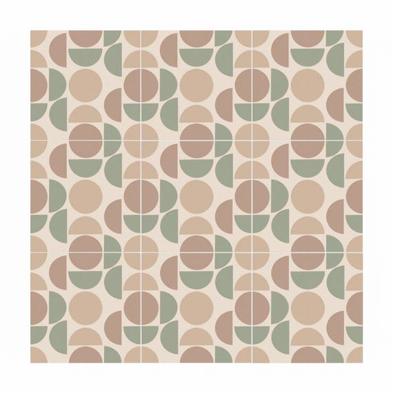 Retro 70s geométrico — Azulejo decorativo de Cerámicas La Noria