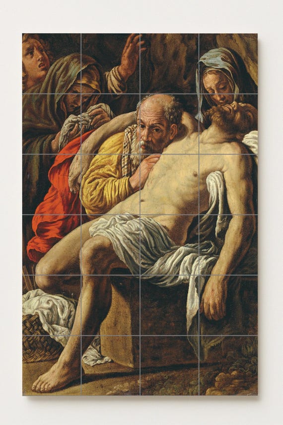 La lamentación sobre Cristo muerto de Andrea Mantegna — vista 2