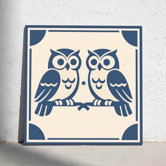 Cute Owl — Azulejo decorativo de Cerámicas La Noria