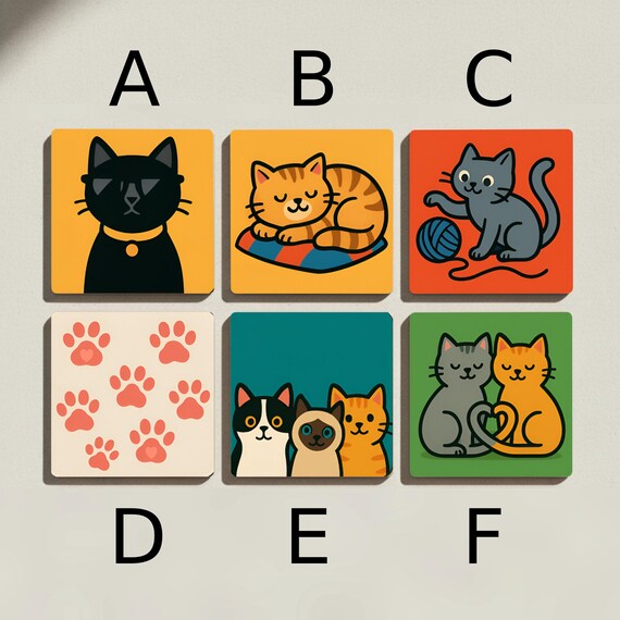 Diseño de gato de dibujos animados/Decoración de gatito juguetón, rega — vista 2