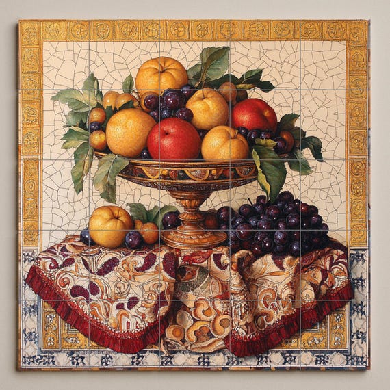 Mural cerámico de bodegón — vista 3