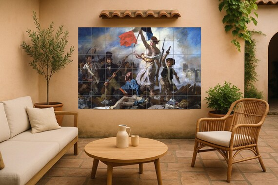 Mural de azulejos de cerámica "La Libertad guiando al pueblo" — vista 3