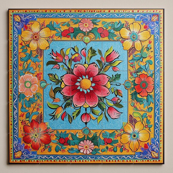 Mural cerámico con arte de camiones pakistaní — vista 2