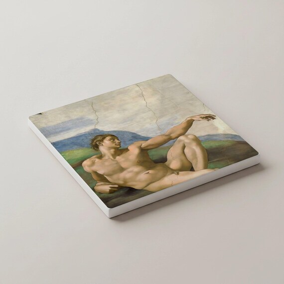 "La Creación de Adán" de Miguel Ángel, decoración de mesa de arte rena — vista 4