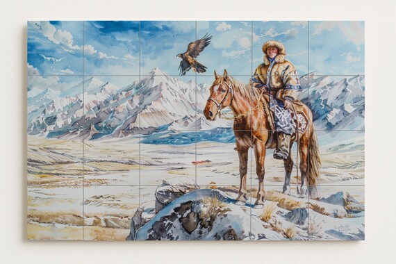 Mural de jinete nómada — vista 2