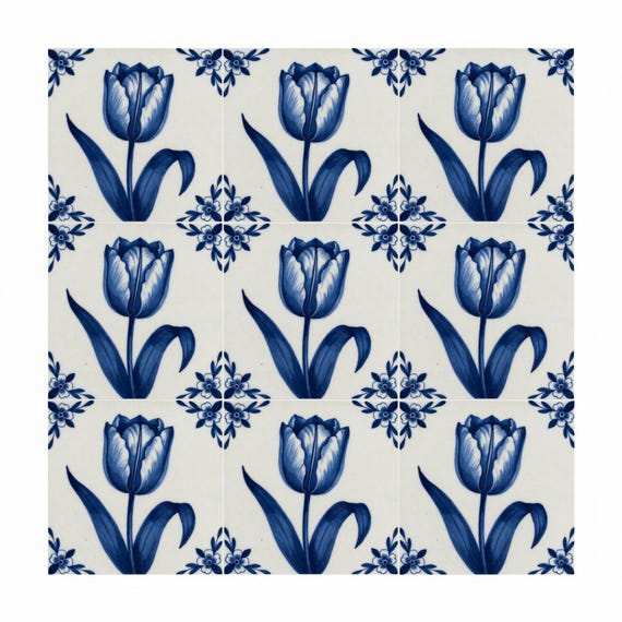 Tulipán en azul de Delft — vista 4